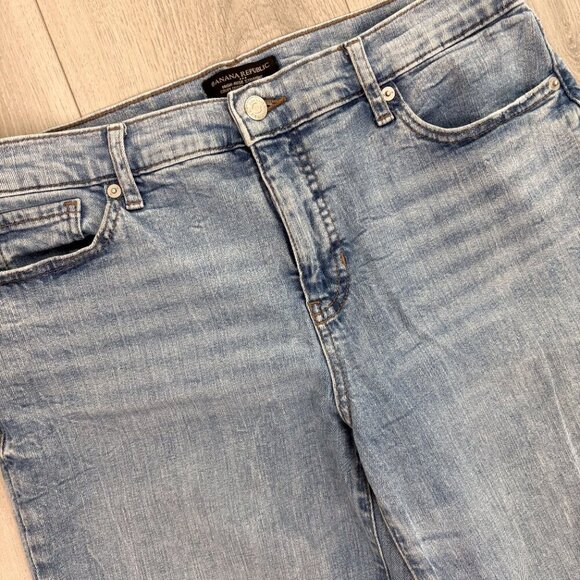 Banana Republic Womens High Rise Straight Denim Jeans Light Blue Size 28/6 - Picture 2 of 6